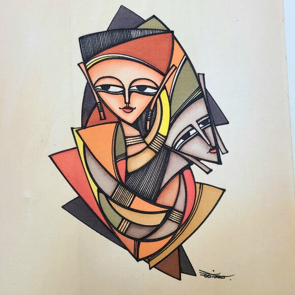 Abstract painting. Signed by artist. - Picture 3 of 5